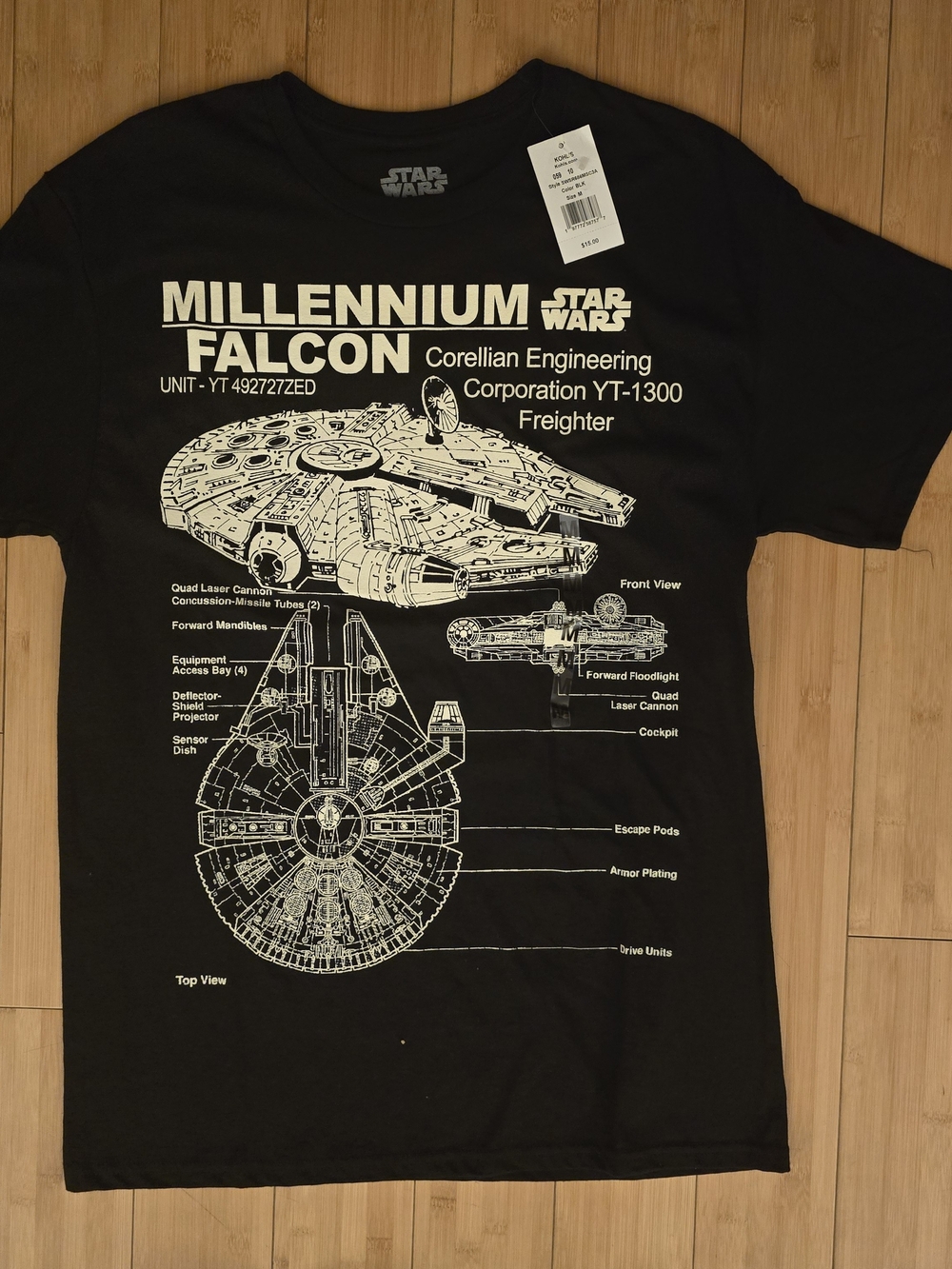 Star Wars Millennium Falcon Graphic Tee - Black
